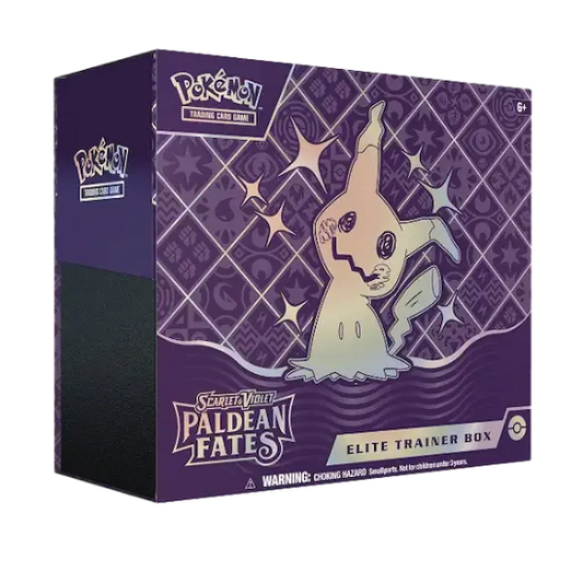 Pokémon TCG Paldean Fates Elite Trainer Box – complete set met booster packs, sleeves en accessoires