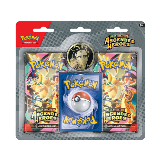 Mega Evolution Ascended Heroes Larry's Komala 2-Pack Blister Pokémon TCG met 2 booster packs, promo kaart en coin