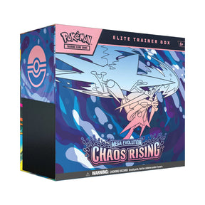 Mega Evolution Chaos Rising Elite Trainer Box Pokémon TCG met booster packs, promo kaart en accessoires