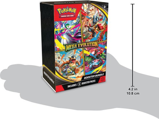Pokémon TCG: Mega Evolution Booster Bundle – Formaatweergave van de doos | Evocollects