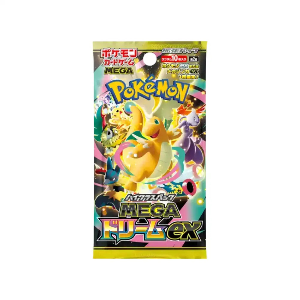 Pokémon Mega Dream EX booster pack Japans met Dragonite artwork uit de Mega Evolution serie