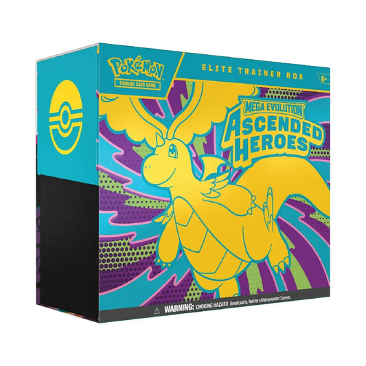 Pokémon Mega Evolution Ascended Heroes Elite Trainer Box met Dragonite artwork