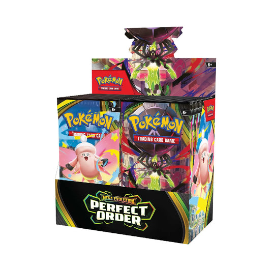 Pokémon Mega Evolution Perfect Order Booster Box sealed display