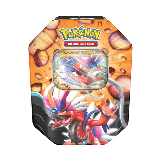 Pokémon TCG: Slashing Legends Koraidon ex Tin – promo kaart en packs